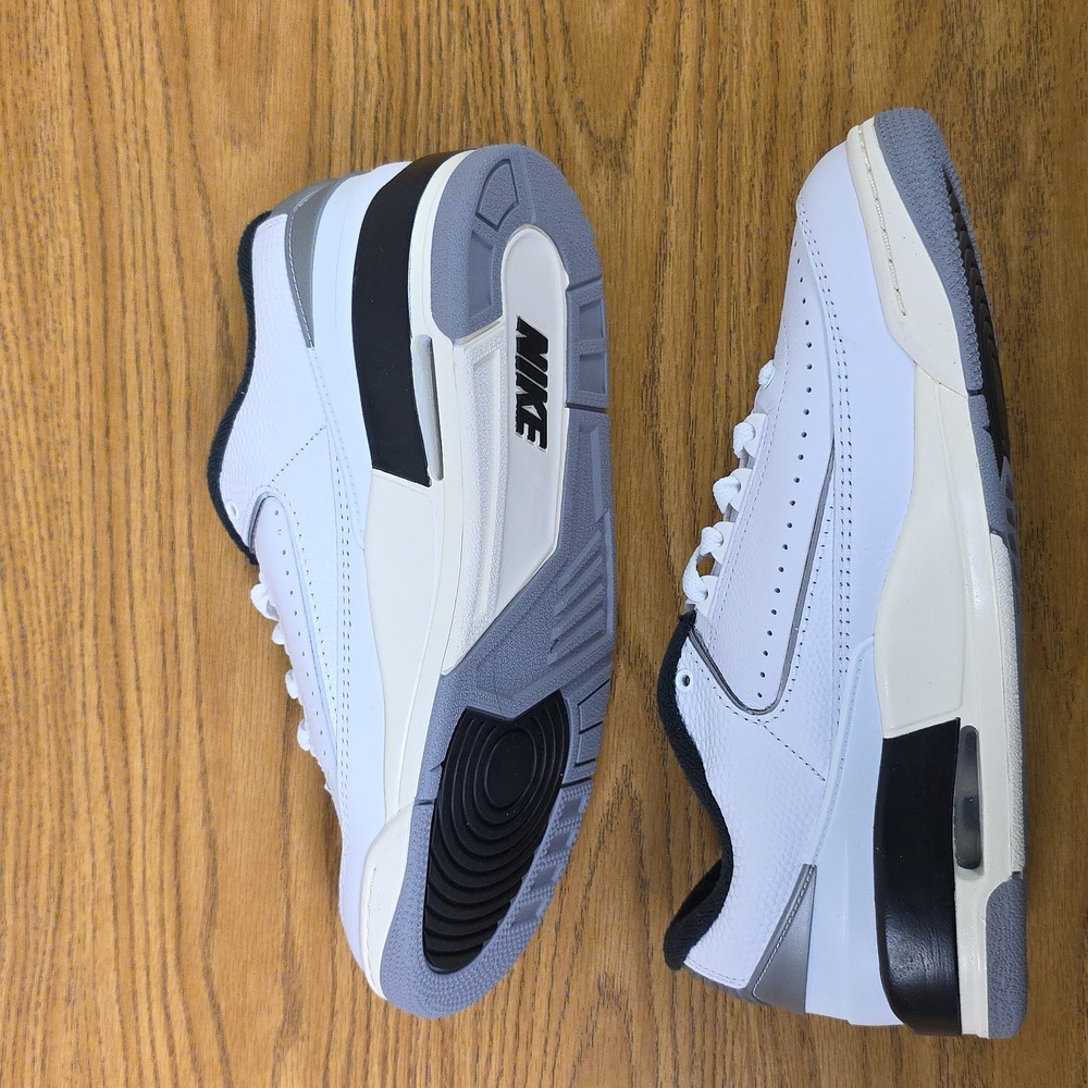 Nike Air Jordan 2/3 White Black Metallic Silver Men's Size 9.5 FD0383-148 New - Picture 5 of 7